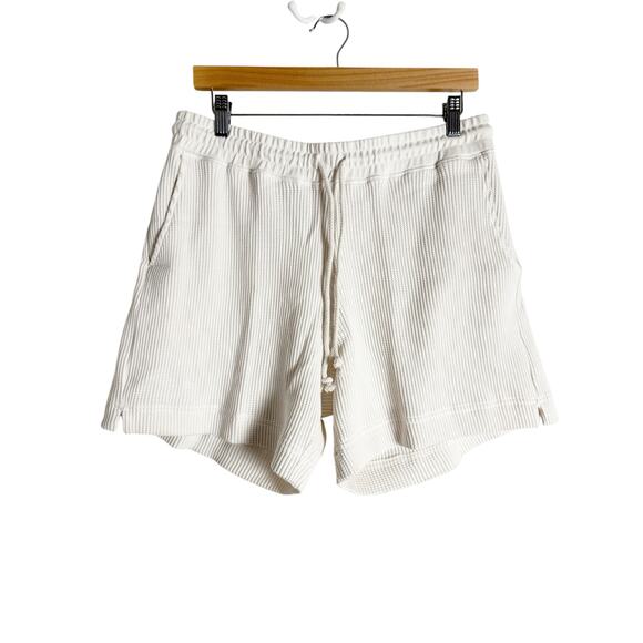 AYR The Waffle Cone Seashell White Knit Drawstring Lounge Shorts Size XS - Picture 1 of 8